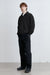 Fleece polo sweater in black — main image
