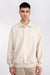 Fleece polo sweater in fog — main image