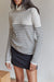 Striped turtleneck top in white — main image