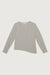 Wide ribbed top in cream — main image