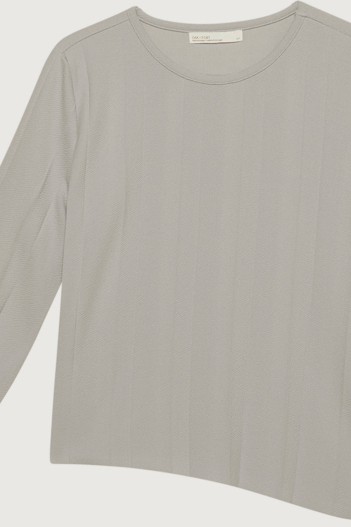 WIDE RIBBED TOP in Cream — alternate angle