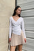 Wrap long sleeve top in white — main image