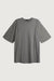 Round neck oversized tee in sage grey — main image