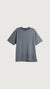 Striped crewneck tee in asphalt — main image