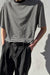 Striped crewneck tee in black — main image