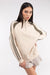 Varsity half zip pullover in fog kalamata — main image
