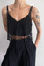 Lace tank top in black — main image