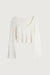 Ribbed round neck crop long sleeve in cream — main image
