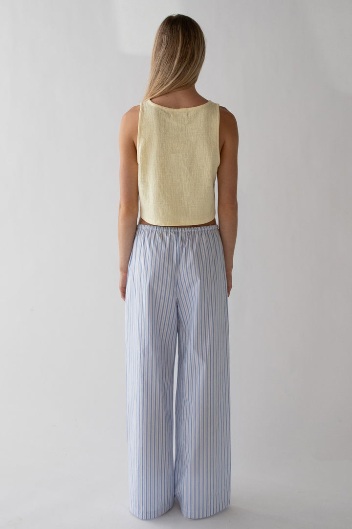 BUTTON FRONT TANK in Flan — alternate angle