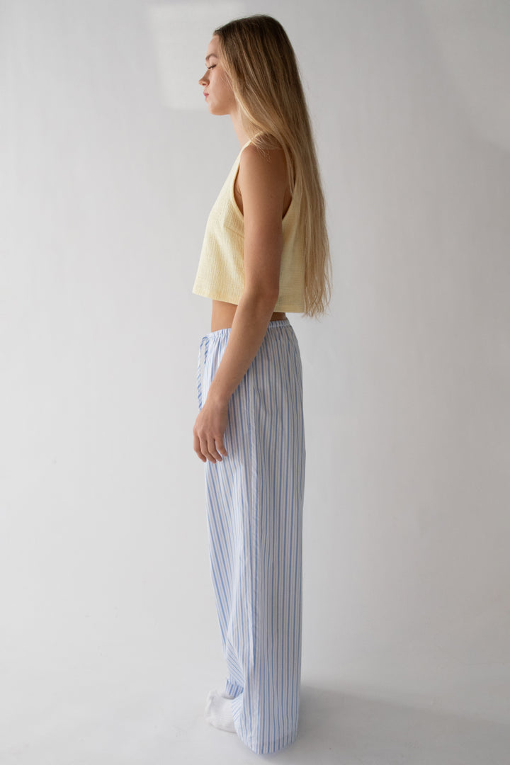 BUTTON FRONT TANK in Flan — alternate angle