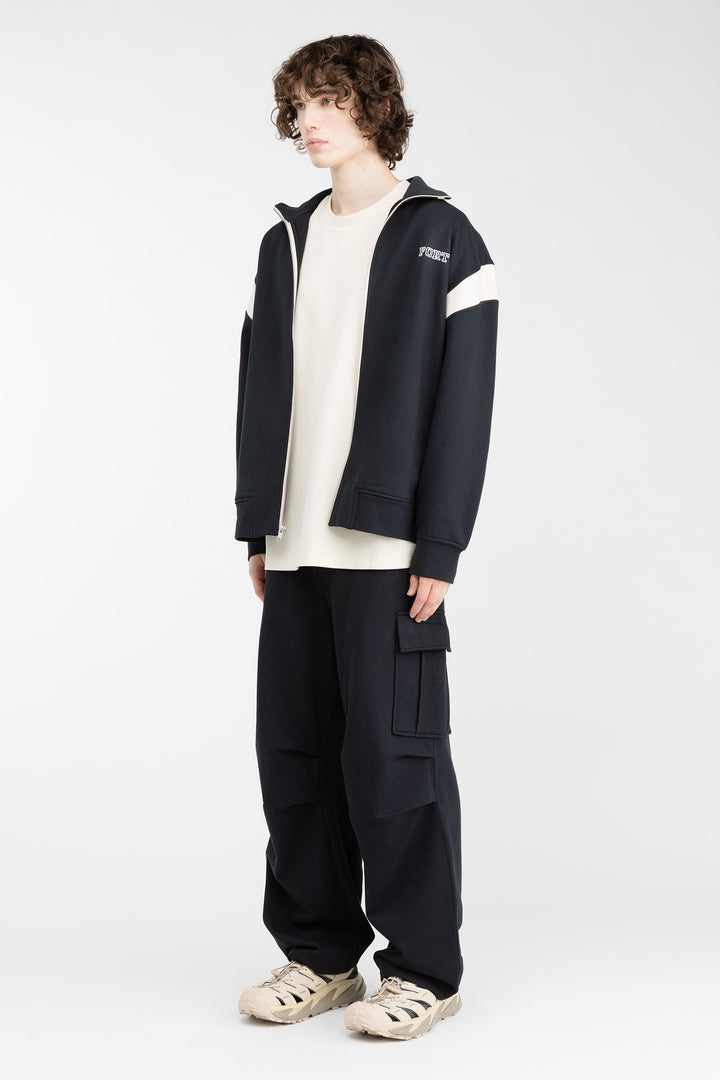 MOCKNECK ZIP UP in Black — alternate angle