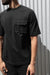 Cargo pocket t-shirt in black — main image