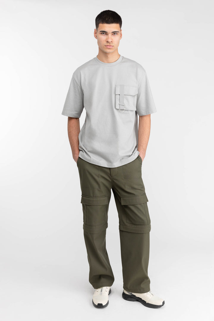 CARGO POCKET T-SHIRT in Limestone — alternate angle