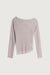 Long sleeve mesh top in whisper pink — main image