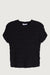Crinkled texture tshirt in black — main image