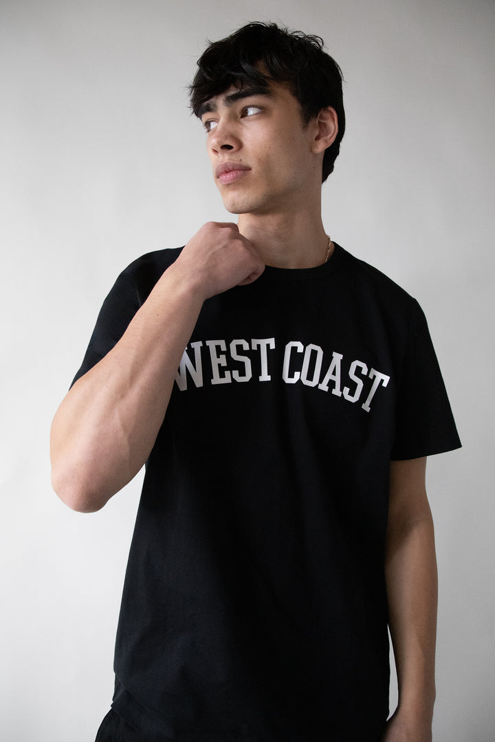 WEST COAST EAST COAST T-SHIRT in Black East — alternate angle