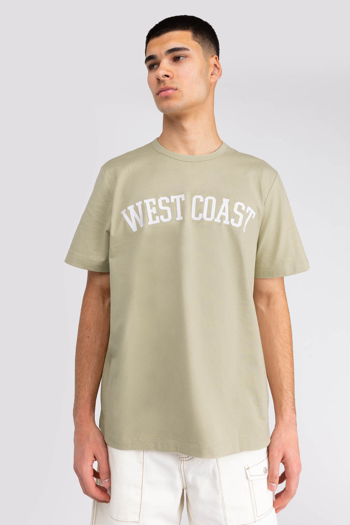 WEST COAST EAST COAST T-SHIRT in Spray Green East — alternate angle