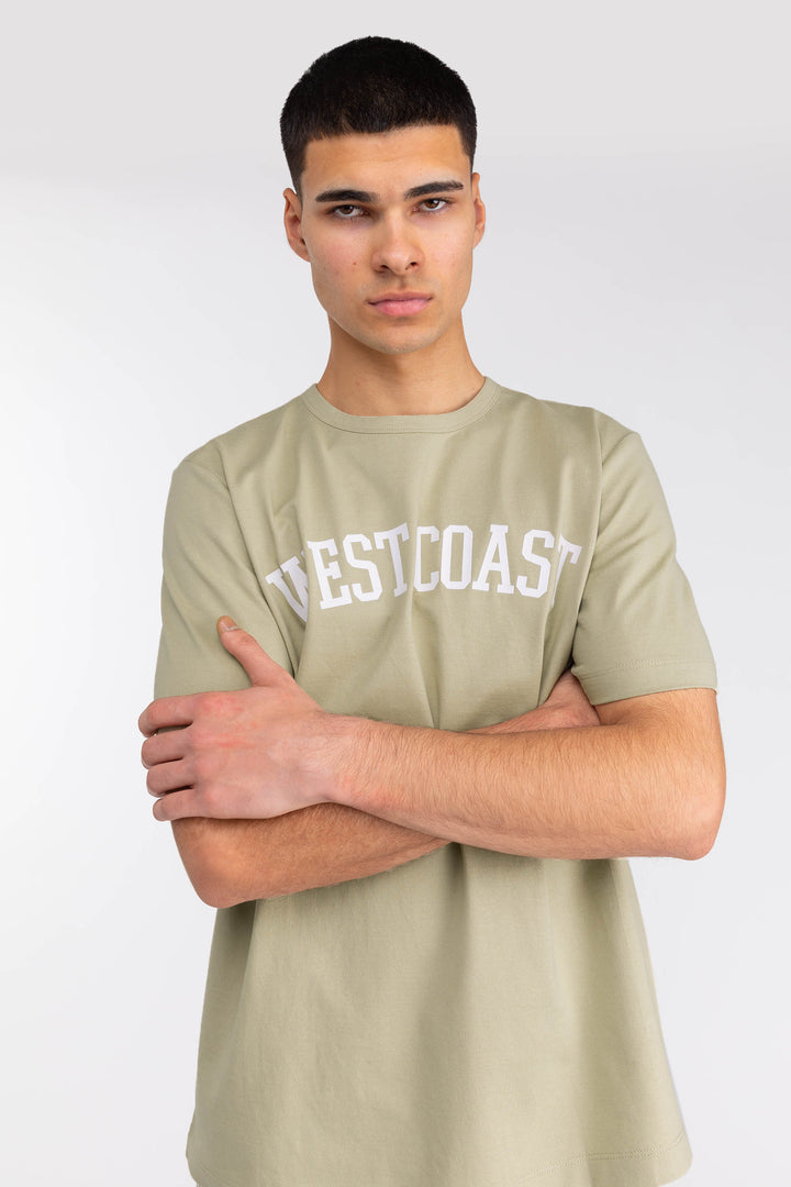 WEST COAST EAST COAST T-SHIRT in Spray Green West — alternate angle