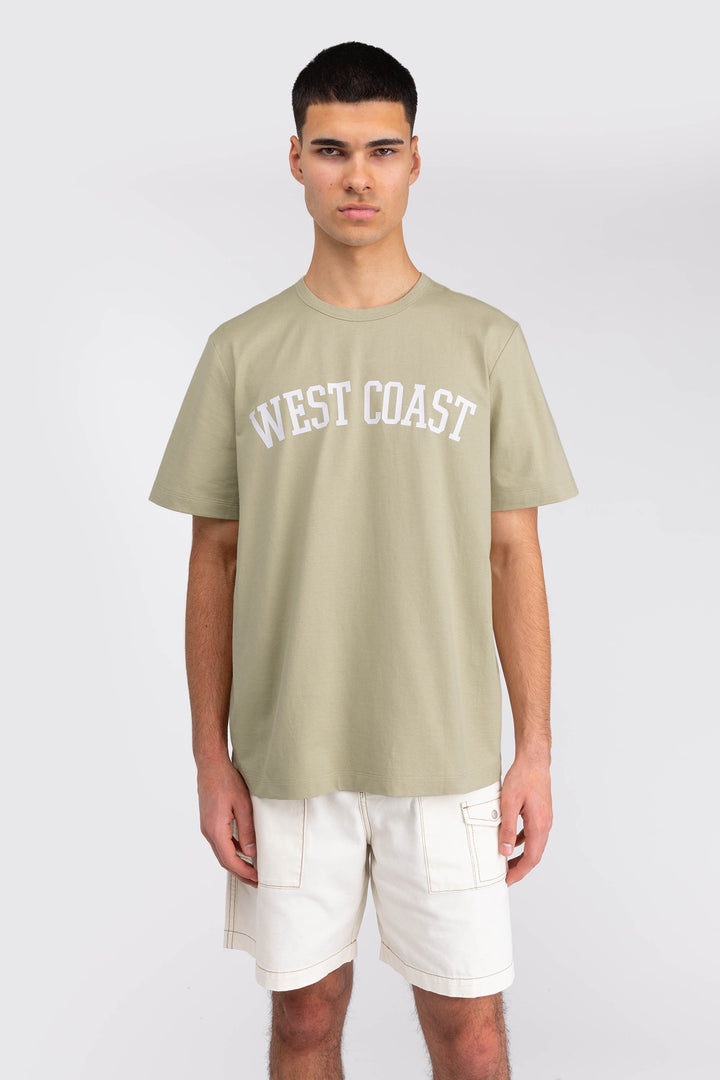 WEST COAST EAST COAST T-SHIRT in Spray Green East — alternate angle
