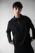 Half zip polo t-shirt in black — main image