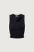 Cropped tank with cutout in black — main image