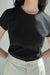 Basic crewneck t-shirt in black — main image