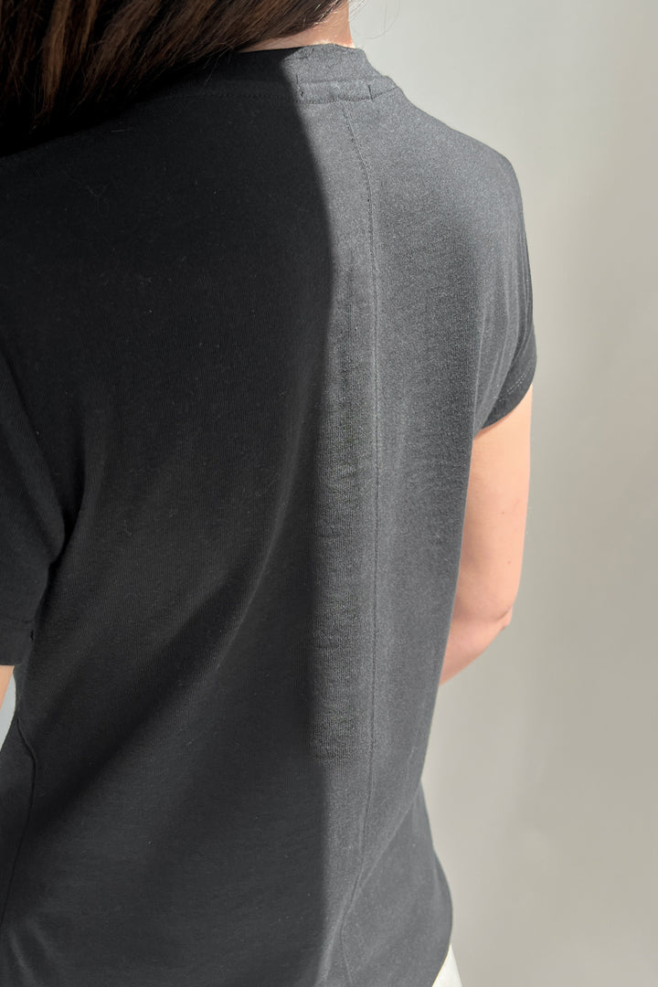 BASIC CREWNECK T-SHIRT in Black — alternate angle