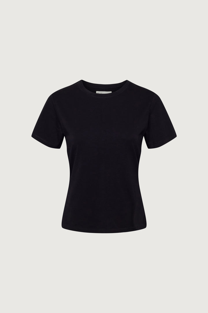 BASIC CREWNECK T-SHIRT in Black — alternate angle