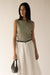 Pleated tank top in tea — main image