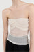 Dotted mesh tube top in cream — main image