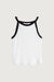 Contrast trim cropped top in white — main image