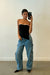 Contrast trim asymmetrical tube top in black — main image