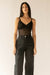 Lace camisole tank top in black — main image