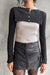Ultra cropped button up top in black — main image