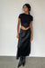 Lace mesh top in black — main image