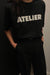 Atelier graphic t-shirt in black — main image