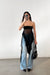 Tube top with ruffles in black — main image