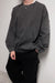 Twill blend crewneck in charcoal — main image
