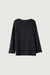 Oversized ribbed top in black — main image