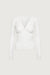 Lace long sleeve top in cream — main image