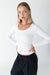 Long sleeve top in white — main image