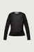 Mesh long sleeve top in black — main image