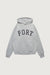 Graphic hoodie in heather grey — main image
