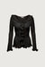 Top with ruffle detail in black — main image