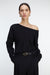 Wide neckline sweatshirt in black — main image