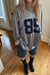 Oversized jersey in silver — main image