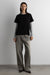 Midweight cotton crewneck t-shirt in black — main image