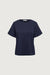 Midweight crewneck t-shirt in navy blue — main image