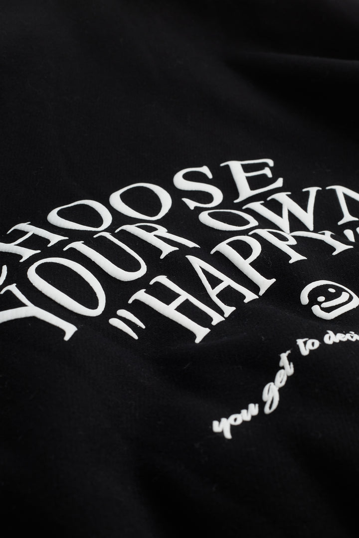 DRMERS X OAK CHOOSE YOUR OWN HAPPY HOODIE in Black — alternate angle