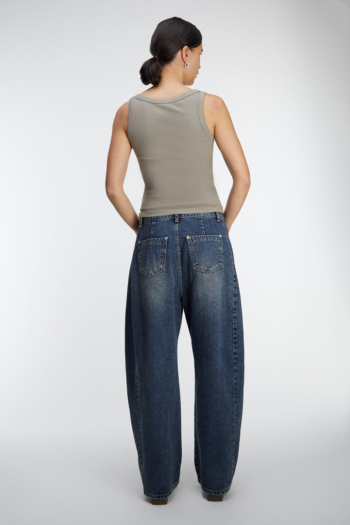 RIBBED MODAL SCOOP NECK TANK TOP